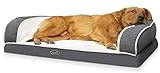 pecute Haustier Sofa (101x66x20cm), Orthopäisches Eck Hundebett, Couch Hundebett Hundekorb, Ergonomische Kontur Matratze Waschbare, Memory Foam Plattform,XL