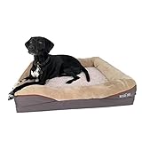 Emmi-pet Orthopädisches Hundebett & Sofa - Größe L I Ideal für Nach einem Langen Tag voller Spaß und Action I Memory-Schaum passt Sich optimal an die Körperform an