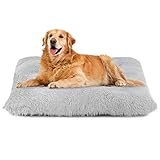 Nepfaivy Hundebett Hundekissen Grosse Hunde - Flauschige Hundematte Hundematratze aus Plüsch Waschbar, Anti Stress Kuscheliges Hunde Bett mit Rutschfestem Boden für mittlere & Große Hunde, 93x65cm