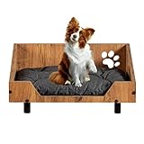 TierKing® Hundebett Mittelgroße Hunde - Schlafplätze & Möbel Für Hunde mit Waschbares Hundekissen. MDF Hundekorb mit Hundekissen Mittelgroße Hunde. Hunde Bett - Hundekörbchen Mittelgroße Hunde