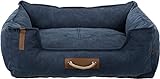 TRIXIE hochwertiges und robustes Hundebett 'BE NORDIC Bett Föhr, eckig, 80 × 60 cm, dunkelblau'- 37458