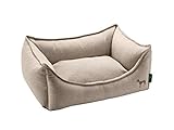 HUNTER Livingston Hundesofa, Hundebett, Strukturstoff, klassisch, M, beige, 80 x 60 x 25 cm