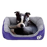 Powerking Hundebett, wasserdichtes Haustier Mat Pad und Schlafkissen für Kitty Katze und kleine Hündchen, weich und waschbar （lila）